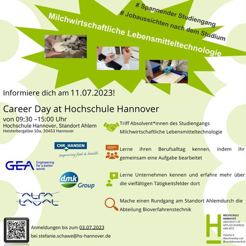 Am 11.07. ist Career Day an der Hochschule Hannover - informiere Dich!